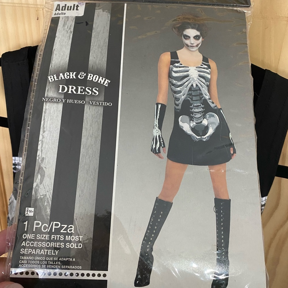 Women’s Halloween Black Skeleton Dress